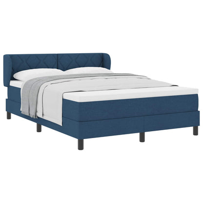Letto a molle con testiera Blu 140 x 200 cm Tessuto | homemem39