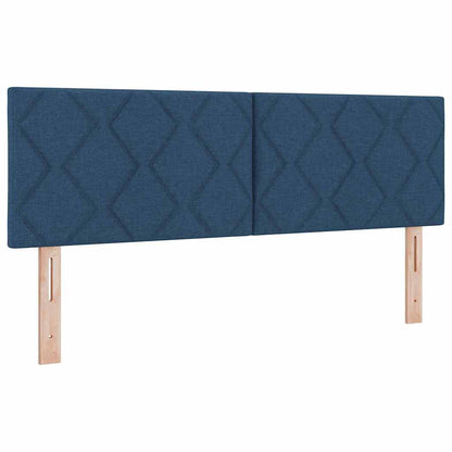 Letto a molle con testiera Blu 140 x 200 cm Tessuto | homemem39