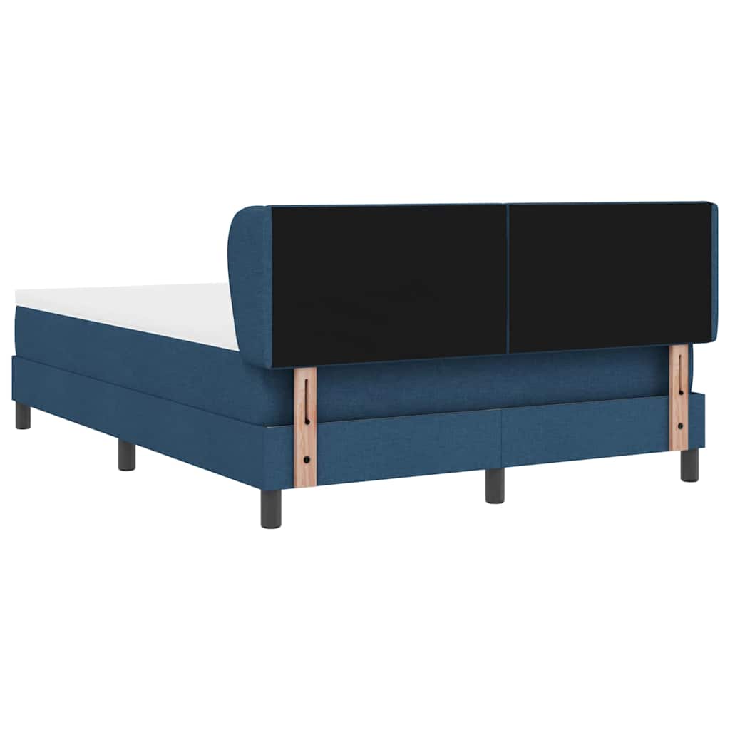 Letto a molle con testiera Blu 140 x 200 cm Tessuto | homemem39