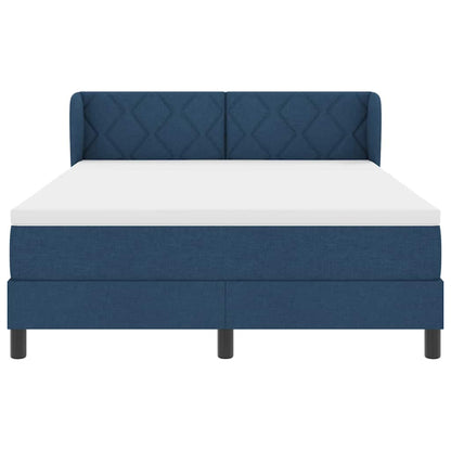 Letto a molle con testiera Blu 140 x 200 cm Tessuto | homemem39