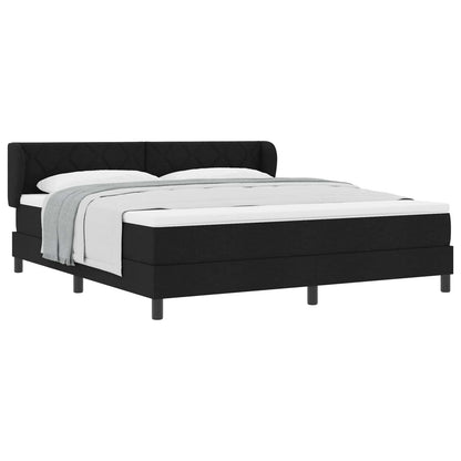 Letto a molle con testiera Nero 180 x 200 cm Tessuto | homemem39