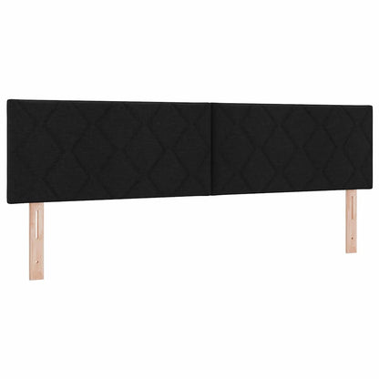 Letto a molle con testiera Nero 180 x 200 cm Tessuto | homemem39