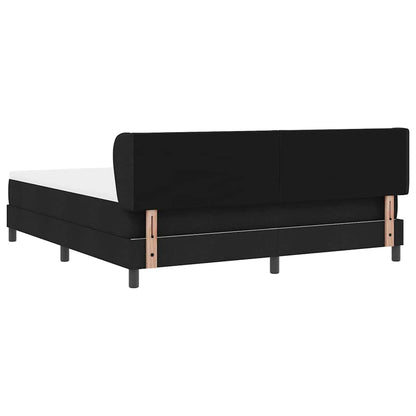 Letto a molle con testiera Nero 180 x 200 cm Tessuto | homemem39