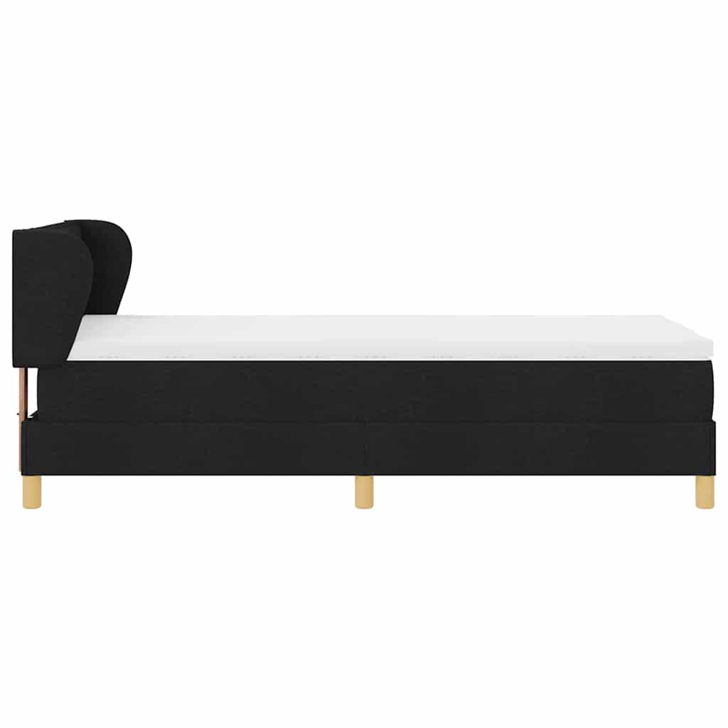 Letto a molle con materasso Nero 80 x 200 cm Tessuto | homemem39