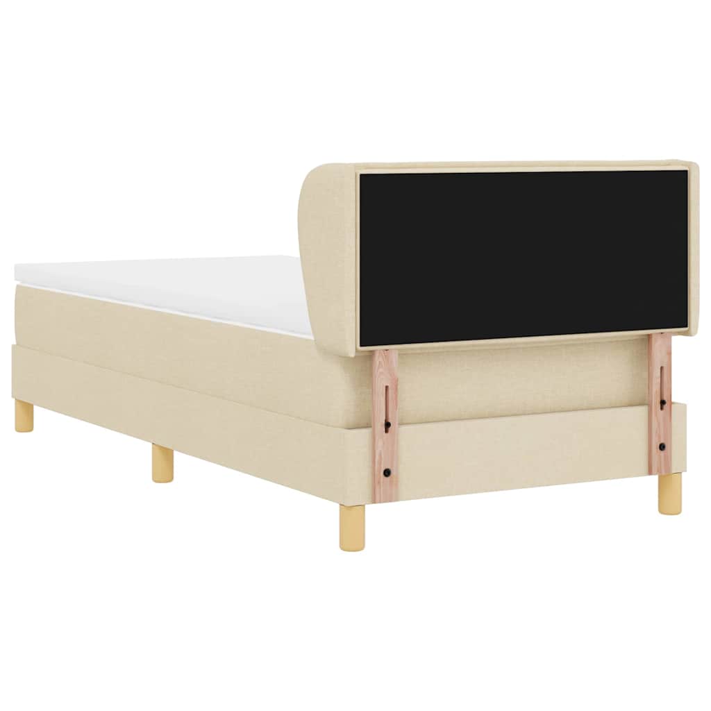 Letto a molle con materasso Crema 80 x 200 cm Tessuto | homemem39