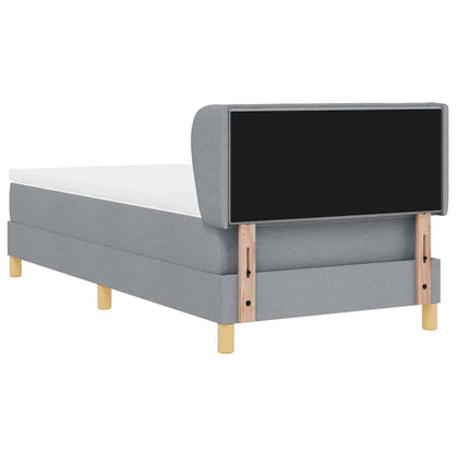 Letto a molle con materasso Grigio chiaro 90 x 190 cm Tessuto | homemem39