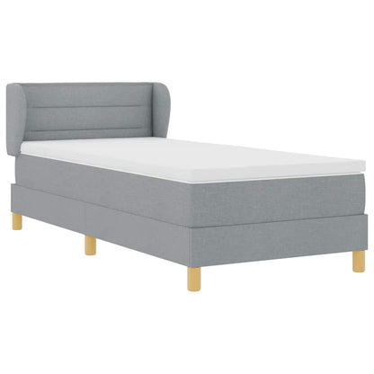 Letto a molle con materasso Grigio chiaro 90 x 200 cm Tessuto