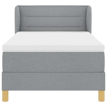Letto a molle con materasso Grigio chiaro 90 x 200 cm Tessuto