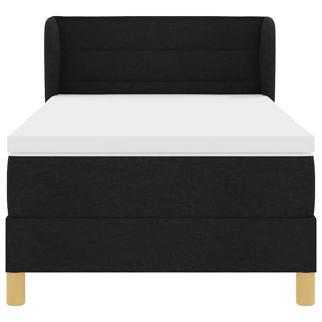 Letto a molle con materasso Nero 90 x 200 cm Tessuto | homemem39