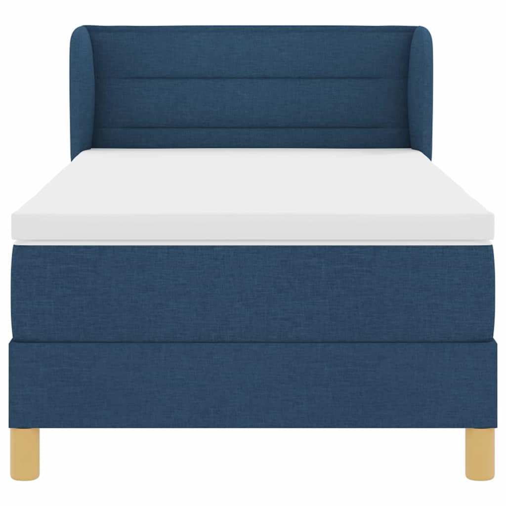 Letto a molle con materasso Blu 90 x 200 cm Tessuto | homemem39