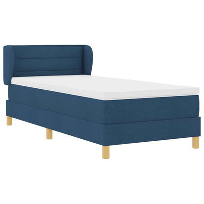 Letto a molle con materasso Blu 100 x 200 cm Tessuto