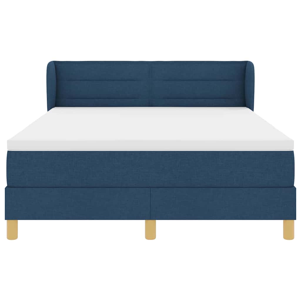 Letto a molle con materasso Blu 140 x 190 cm Tessuto | homemem39