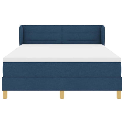 Letto a molle con materasso Blu 140 x 190 cm Tessuto | homemem39