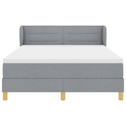 Letto a molle con materasso Grigio chiaro 140 x 200 cm Tessuto | homemem39