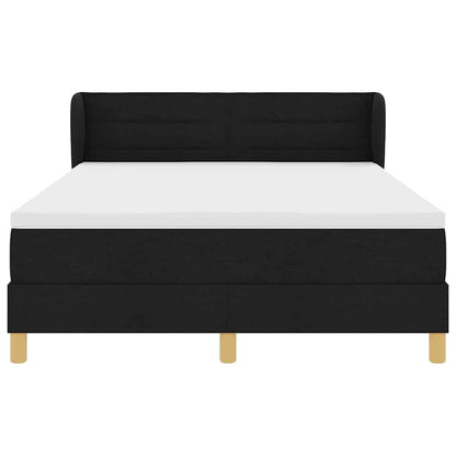 Letto a molle con materasso Nero 140 x 200 cm Tessuto | homemem39