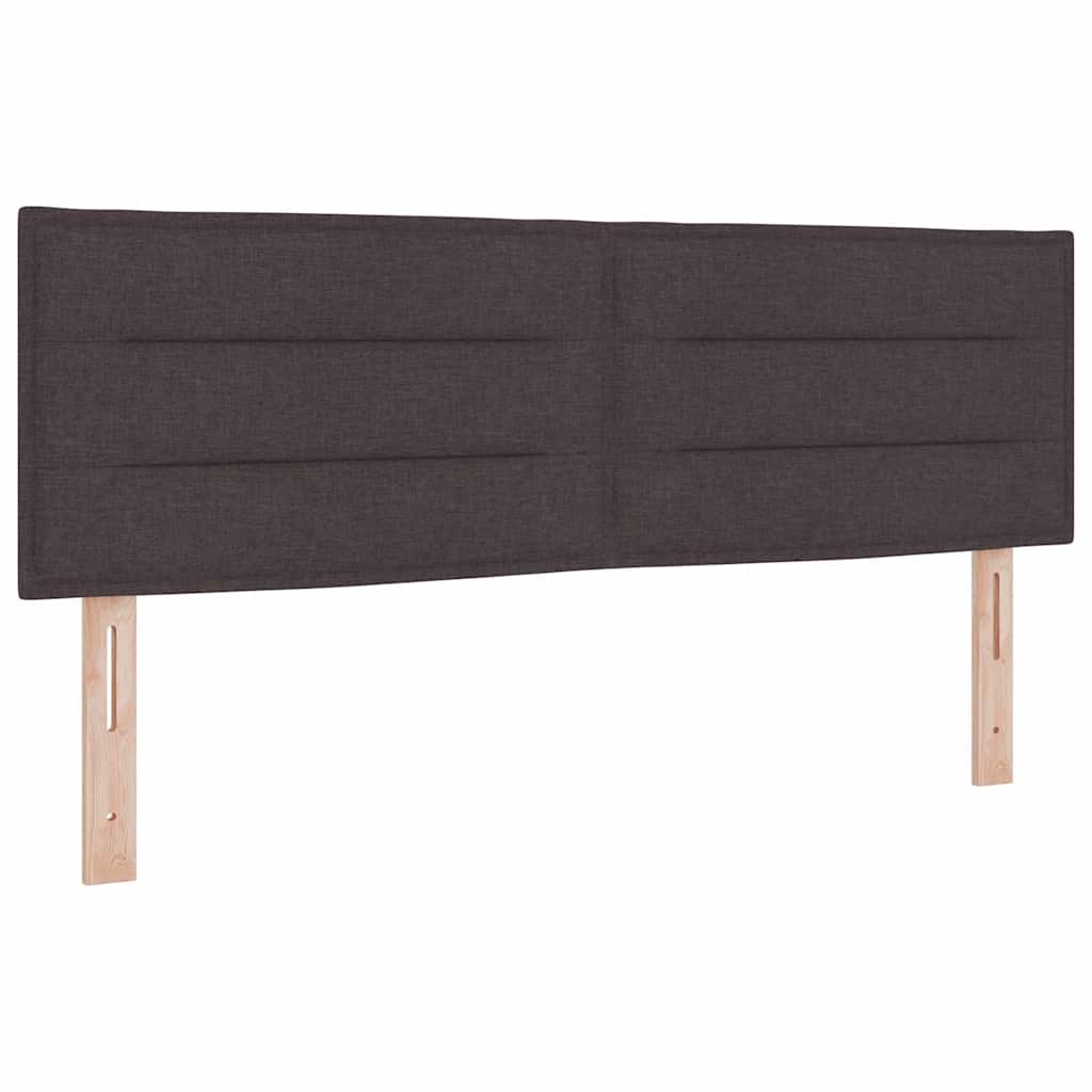 Letto a molle con materasso Marrone Scuro 140 x 200 cm Tessuto