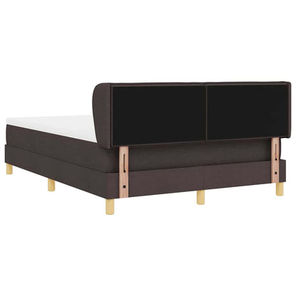 Letto a molle con materasso Marrone Scuro 140 x 200 cm Tessuto | homemem39