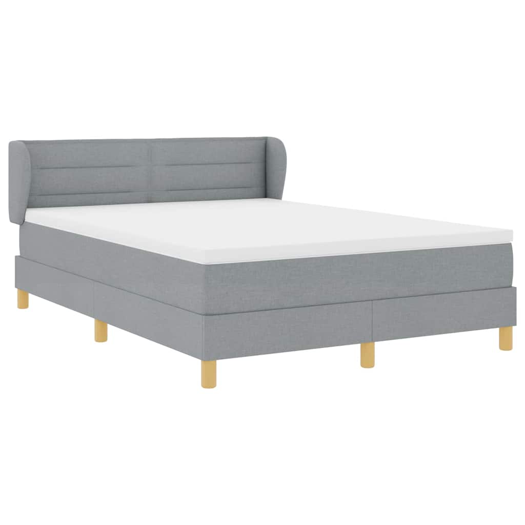 Letto a molle con materasso Grigio chiaro 160 x 200 cm Tessuto | homemem39