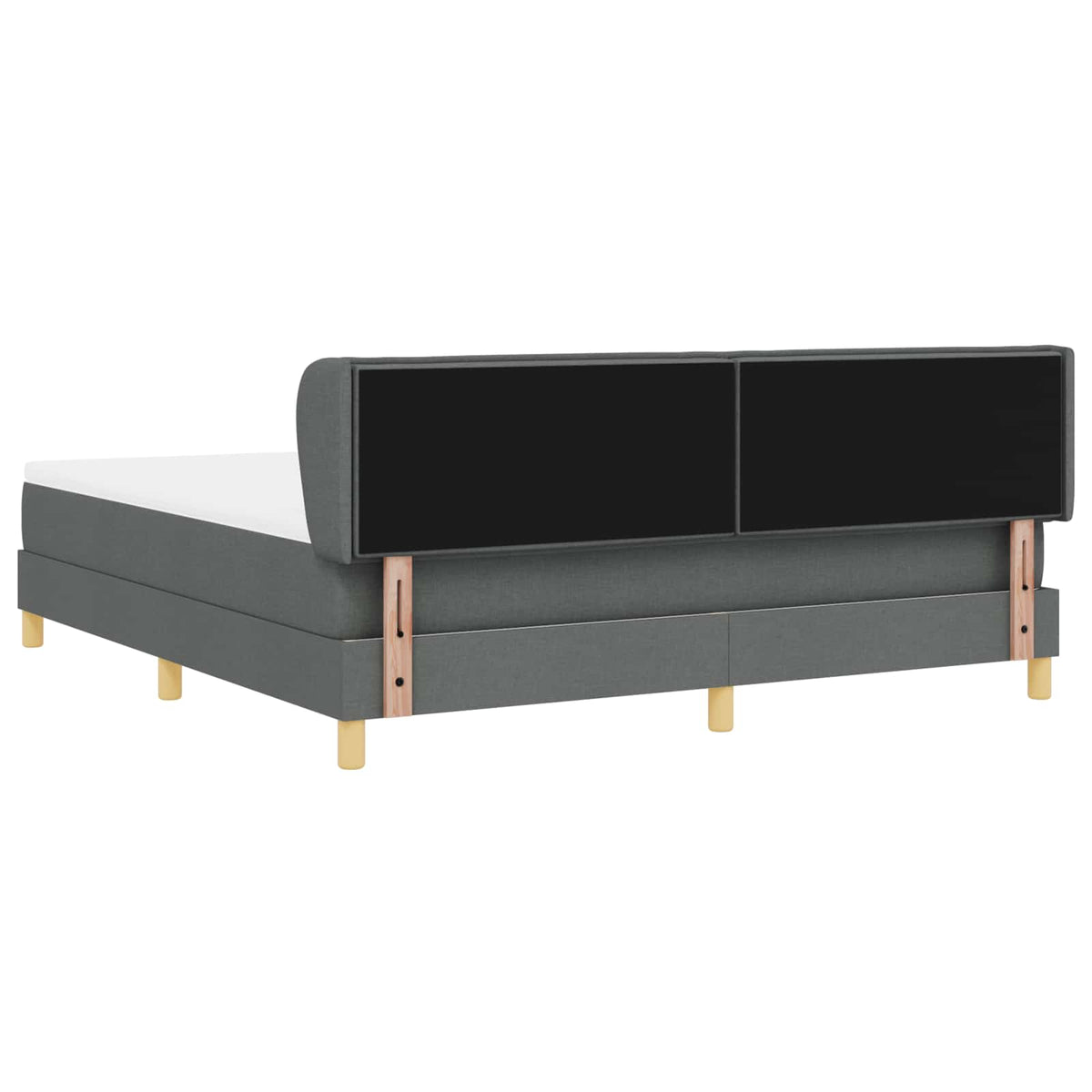 Letto a molle con materasso Grigio scuro 180 x 200 cm Tessuto | homemem39