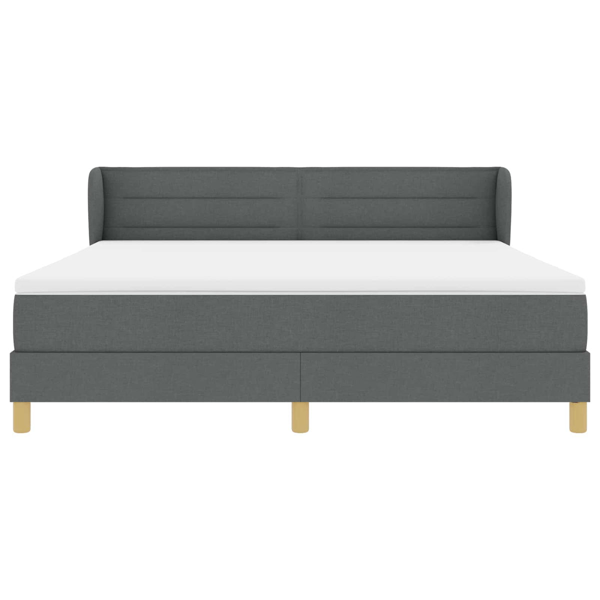 Letto a molle con materasso Grigio scuro 180 x 200 cm Tessuto | homemem39