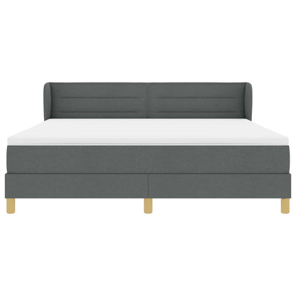 Letto a molle con materasso Grigio scuro 180 x 200 cm Tessuto | homemem39