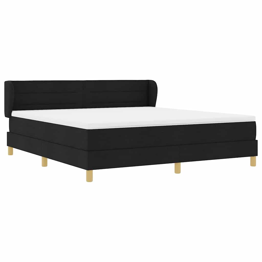 Letto a molle con materasso Nero 180 x 200 cm Tessuto | homemem39