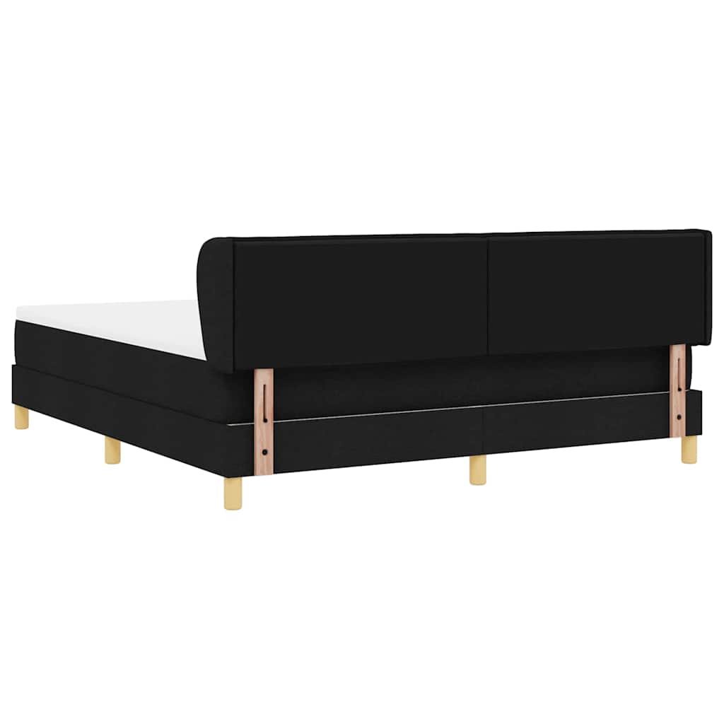 Letto a molle con materasso Nero 180 x 200 cm Tessuto | homemem39