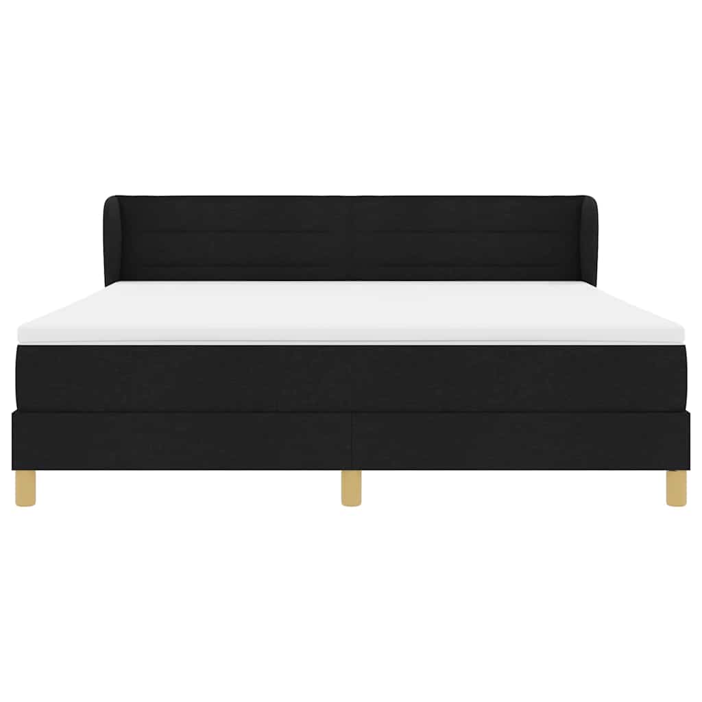 Letto a molle con materasso Nero 180 x 200 cm Tessuto | homemem39