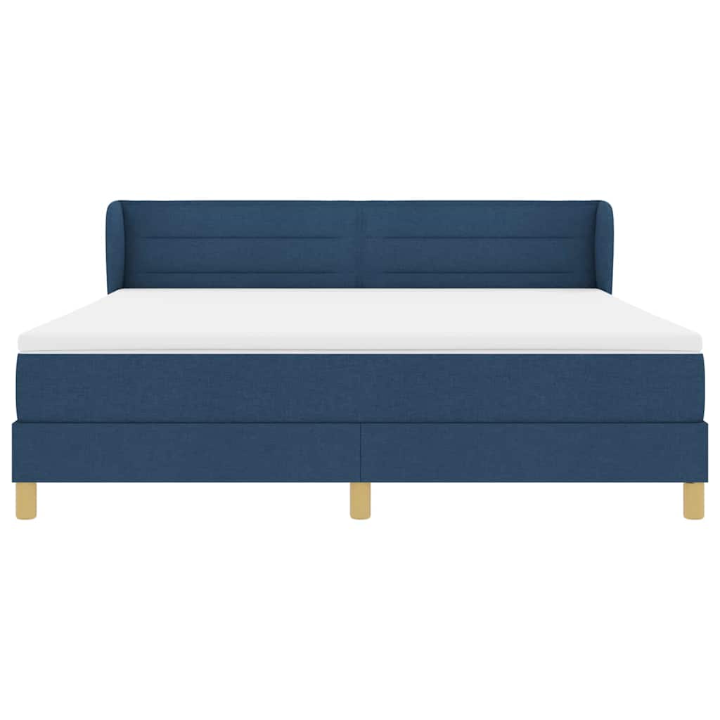 Letto a molle con materasso Blu 180 x 200 cm Tessuto | homemem39
