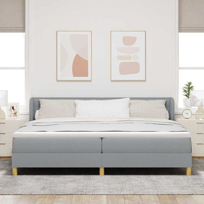 Letto a molle con materasso Grigio chiaro 200 x 200 cm Tessuto | homemem39