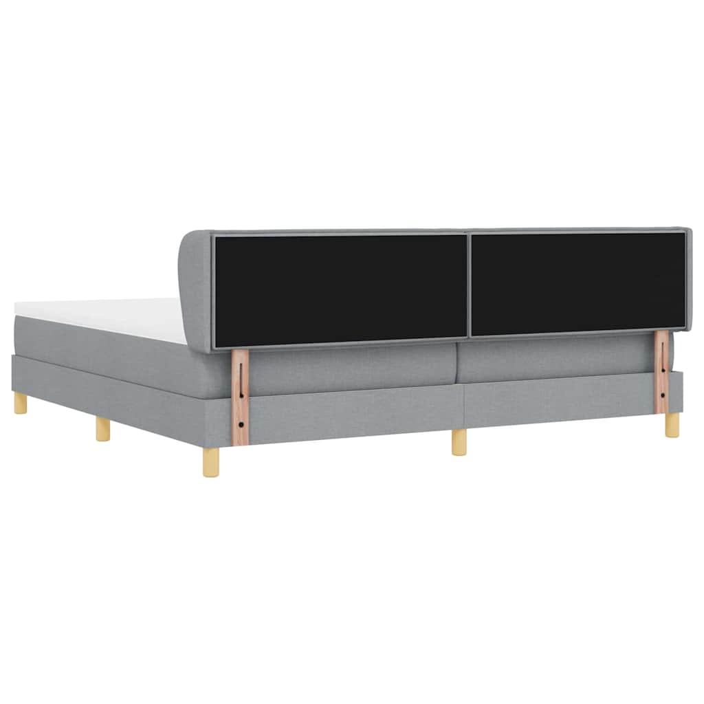 Letto a molle con materasso Grigio chiaro 200 x 200 cm Tessuto | homemem39
