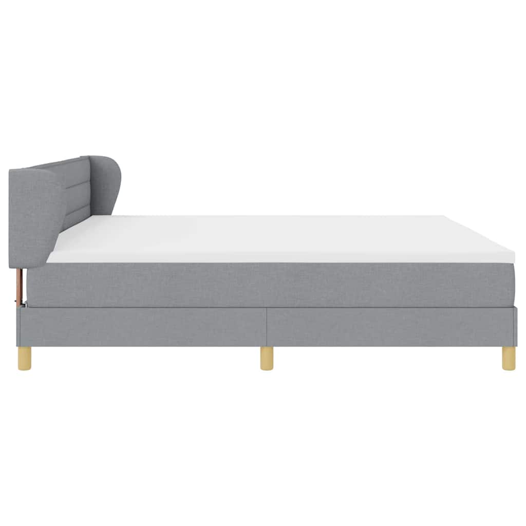Letto a molle con materasso Grigio chiaro 200 x 200 cm Tessuto | homemem39