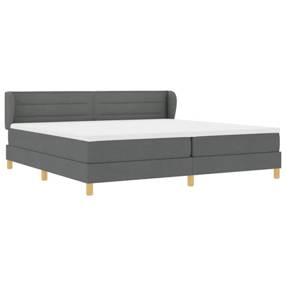 Letto a molle con materasso Grigio scuro 200 x 200 cm Tessuto | homemem39
