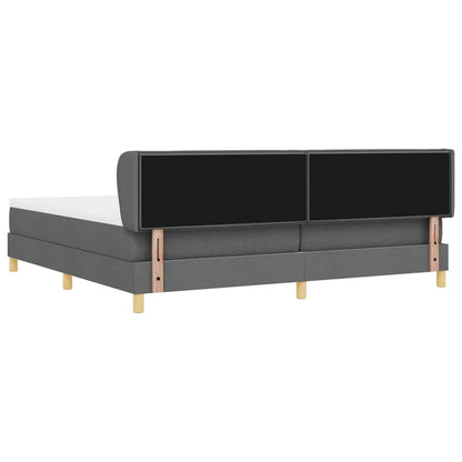 Letto a molle con materasso Grigio scuro 200 x 200 cm Tessuto | homemem39