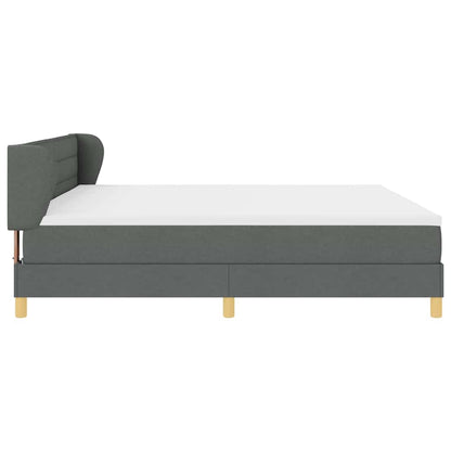 Letto a molle con materasso Grigio scuro 200 x 200 cm Tessuto | homemem39