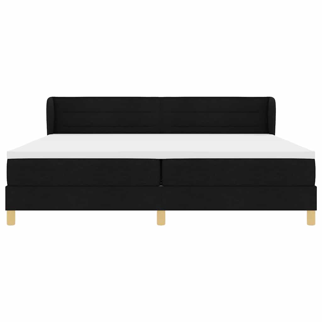 Letto a molle con materasso Nero 200 x 200 cm Tessuto | homemem39