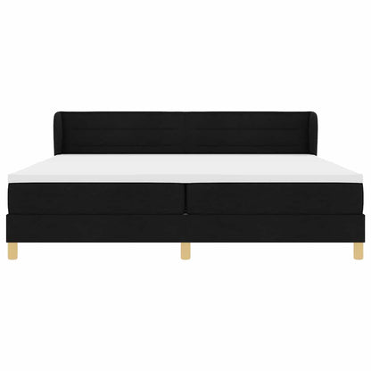 Letto a molle con materasso Nero 200 x 200 cm Tessuto | homemem39