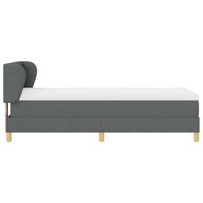Letto a molle con materasso Grigio scuro 80 x 200 cm Tessuto | homemem39