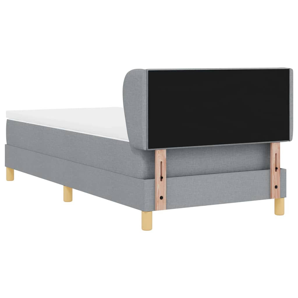 Letto a molle con materasso Grigio chiaro 90 x 190 cm Tessuto | homemem39