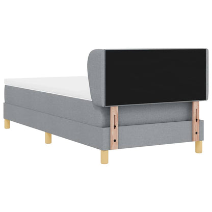 Letto a molle con materasso Grigio chiaro 90 x 190 cm Tessuto | homemem39