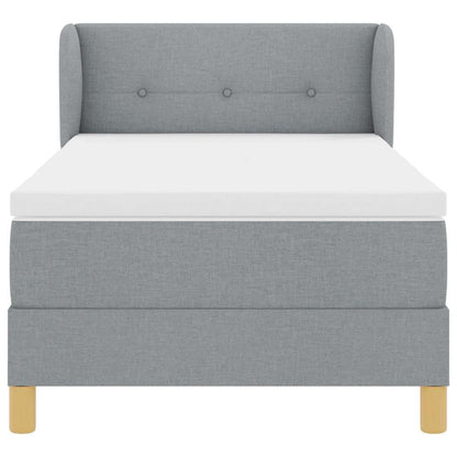 Letto a molle con materasso Grigio chiaro 90 x 190 cm Tessuto | homemem39