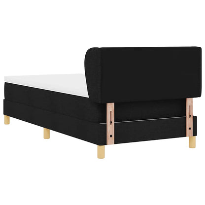 Letto a molle con materasso Nero 100 x 200 cm Tessuto | homemem39