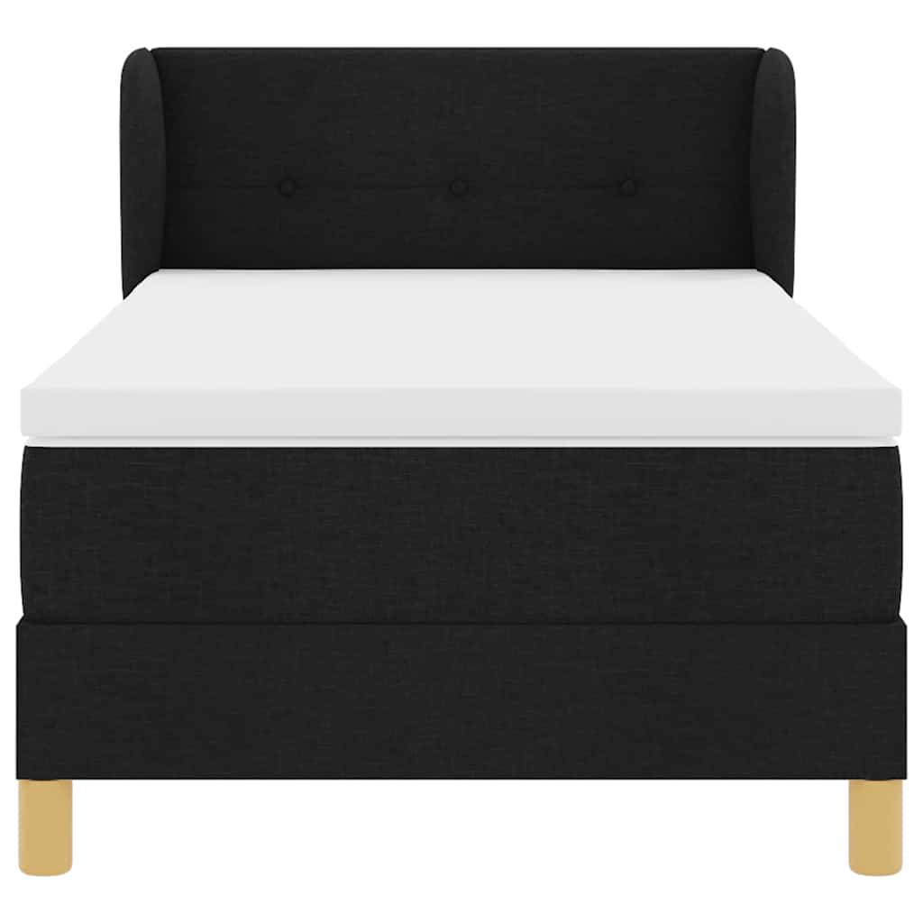 Letto a molle con materasso Nero 100 x 200 cm Tessuto | homemem39