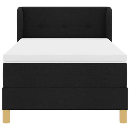 Letto a molle con materasso Nero 100 x 200 cm Tessuto | homemem39