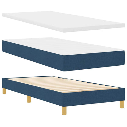 Letto a molle con materasso Blu 100 x 200 cm Tessuto | homemem39