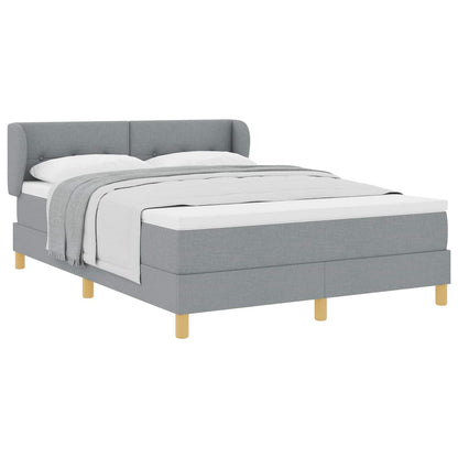Letto a molle con materasso Grigio chiaro 140 x 190 cm Tessuto | homemem39