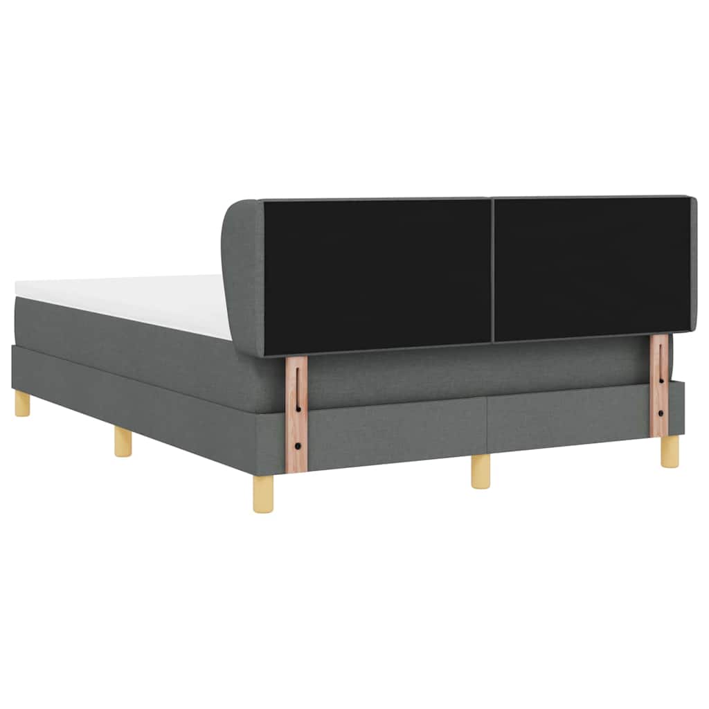 Letto a molle con materasso Grigio scuro 140 x 190 cm Tessuto | homemem39