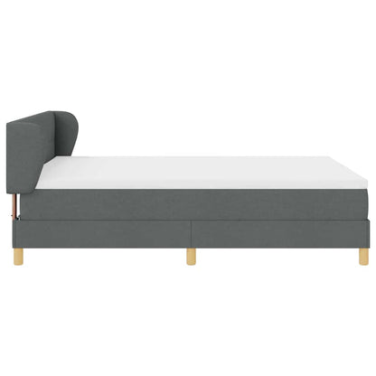 Letto a molle con materasso Grigio scuro 140 x 190 cm Tessuto | homemem39