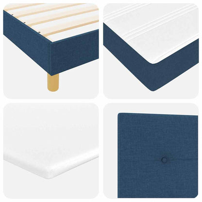 Letto a molle con materasso Blu 140 x 190 cm Tessuto | homemem39