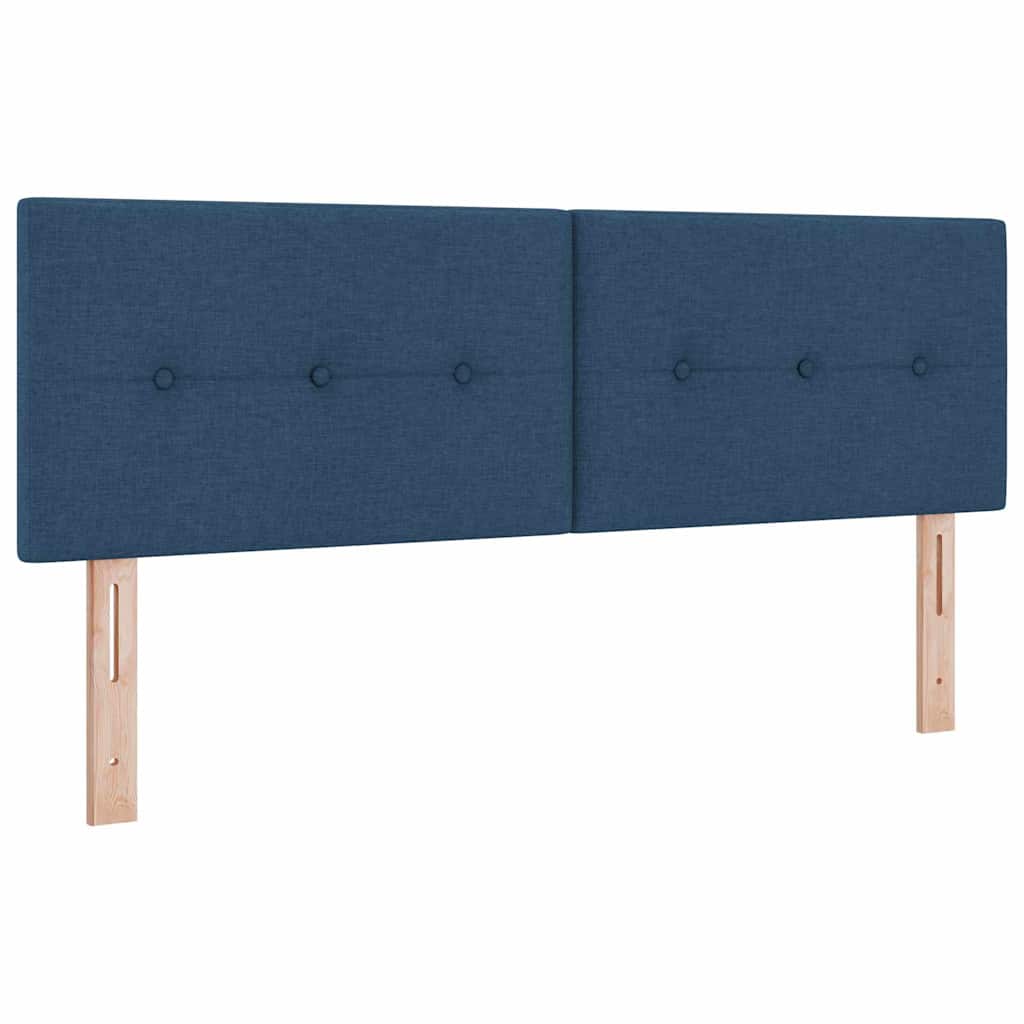 Letto a molle con materasso Blu 140 x 190 cm Tessuto | homemem39